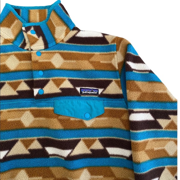 Patagonia Synchilla Lightweight Snap-T Pullover Jacket women's medium tango bear - Picture 3 of 4